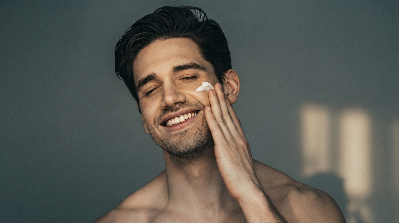 Editorial illustration for How Peptides Actually Work in Men's Skincare — and How to Judge the Claims