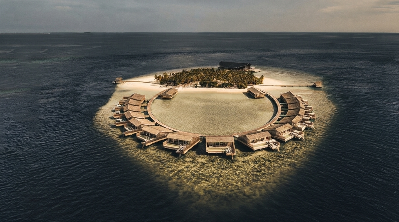 Editorial illustration for How to Tell a Truly Exclusive Remote Retreat From a Merely Expensive One