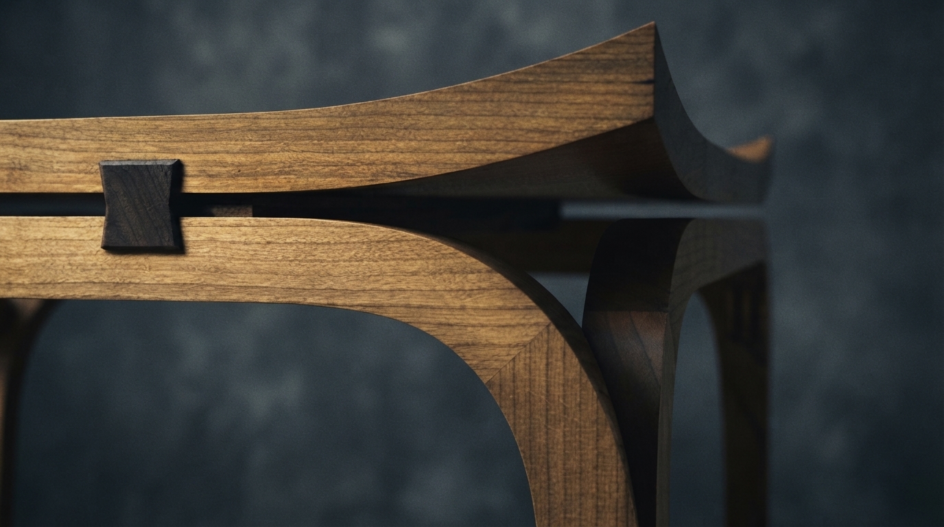 Editorial illustration for Why Modernist Furniture Turns to Japanese Joinery: Strength and Beauty Without a Single Screw
